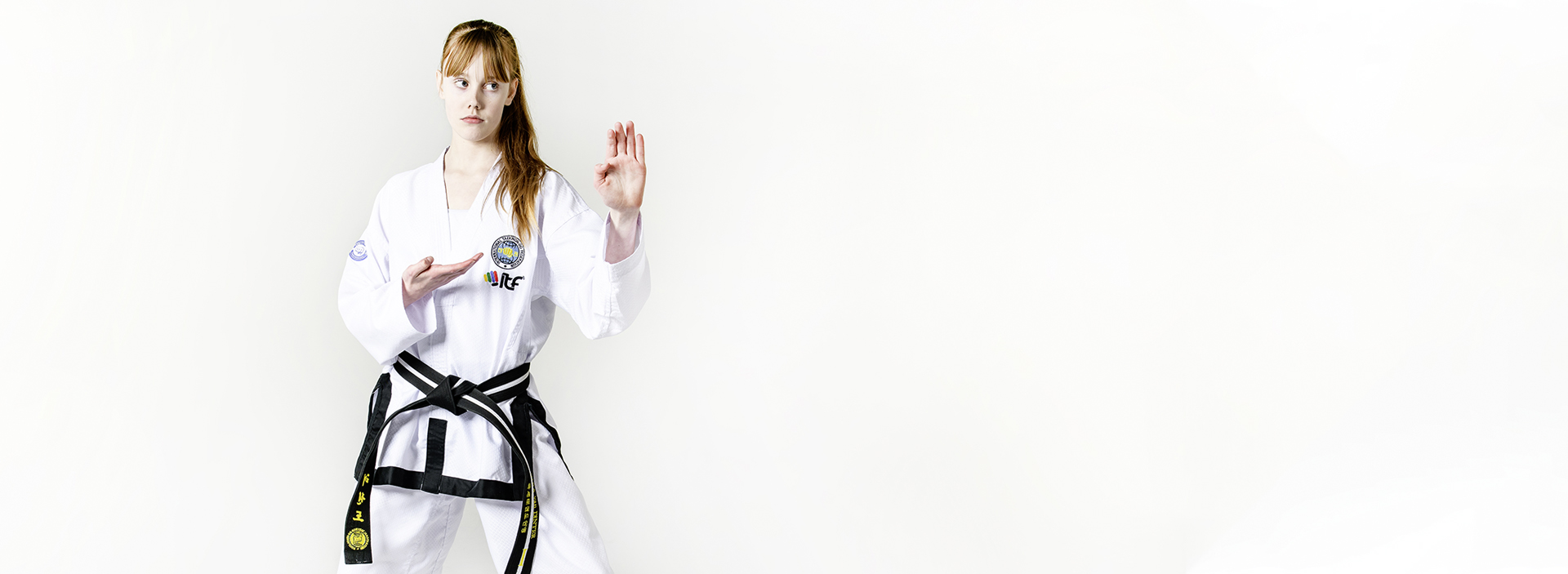 Controle over lichaam en geest is nodig voor gevorderd Taekwon-Do Voor goed Teakwon-Do is contole over lichaam en geest onontbeerlijk