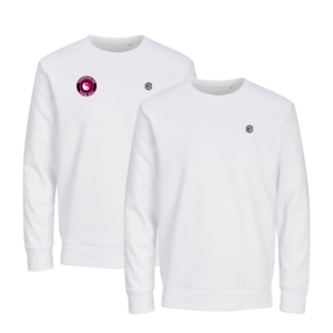 Witte sweater voorkant met of zonder clublogo